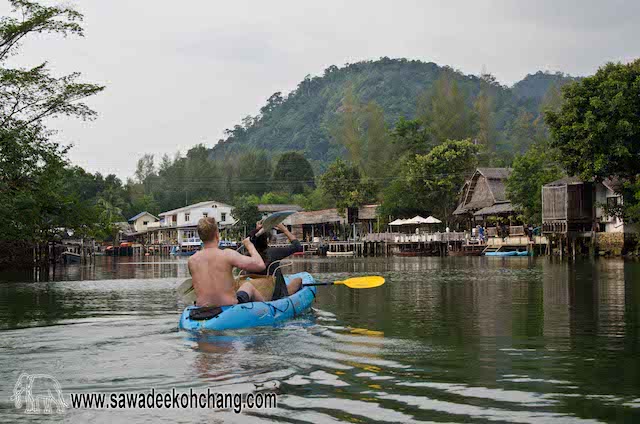Kayaking in Klong Prao estuary river