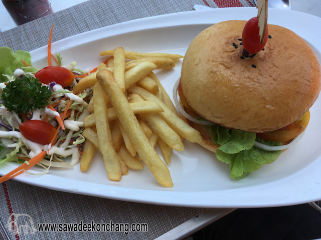 Burger and fries