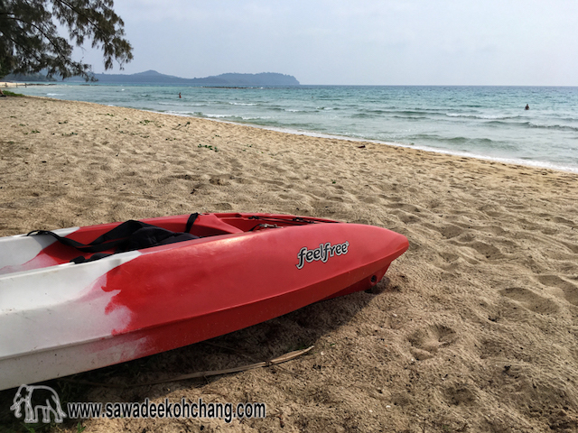 Free kayaks for the resort's guests