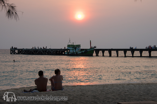 Evening view of the pier