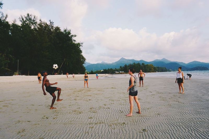 Footvolley on Klong Prao Beach