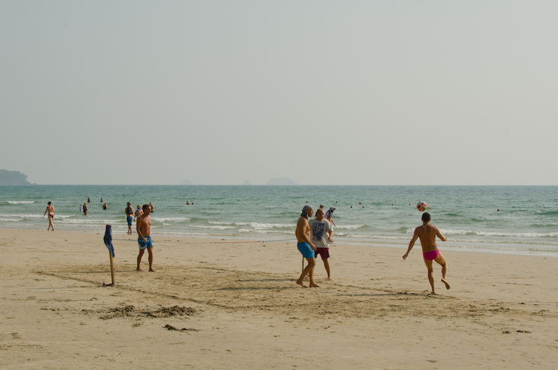 Footvolley on White Sand Beach