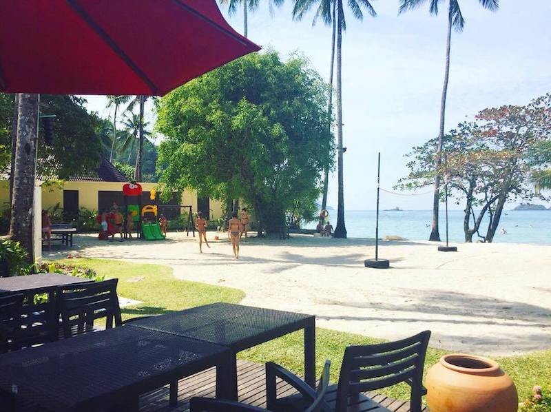 Volleyball court at The Emerald Cove in Klong Prao